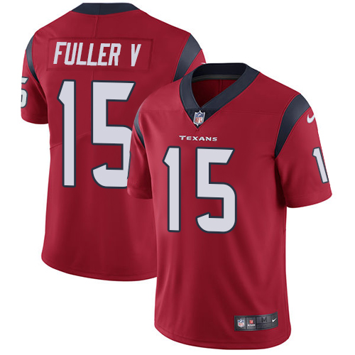 Nike Texans #15 Will Fuller V Red Alternate Men's Stitched NFL Vapor Untouchable Limited Jersey - Click Image to Close